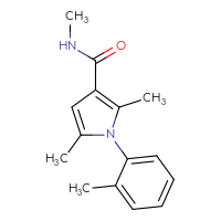 Chemical structure of N,2,5-trimethyl-1-(2-methylphenyl)-1H-pyrrole-3-carboxamide - CSSB00103755282