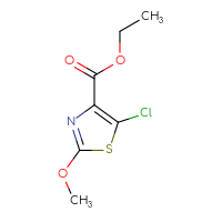 Chemical structure of ethyl 5-chloro-2-methoxy-1,3-thiazole-4-carboxylate - CSSB00050330577