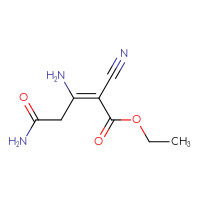 Chemical structure of ethyl (2E)-3-amino-4-carbamoyl-2-cyanobut-2-enoate - CSSB00020600967