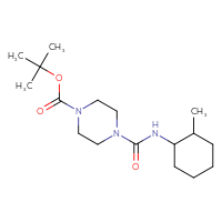 Chemical structure of tert-butyl 4-[(2-methylcyclohexyl)carbamoyl]piperazine-1-carboxylate - CSSB00026283989