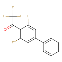 Chemical structure of 1-{3,5-difluoro-[1,1'-biphenyl]-4-yl}-2,2,2-trifluoroethan-1-one - CSSB06835378122
