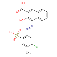 Chemical structure of 4-[(1E)-2-(5-chloro-4-methyl-2-sulfophenyl)diazen-1-yl]-3-hydroxynaphthalene-2-carboxylic acid - CSSB00015384578