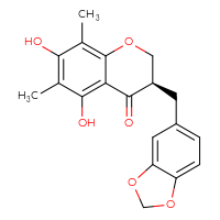 Chemical structure of (3R)-3-[(2H-1,3-benzodioxol-5-yl)methyl]-5,7-dihydroxy-6,8-dimethyl-3,4-dihydro-2H-1-benzopyran-4-one - CSSB00134617257