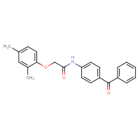 Chemical structure of N-(4-benzoylphenyl)-2-(2,4-dimethylphenoxy)acetamide - CSSB00121650969