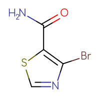 Chemical structure of 4-bromo-1,3-thiazole-5-carboxamide - CSSB00010743497