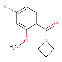 Chemical structure of 1-(4-chloro-2-methoxybenzoyl)azetidine - CSSB00090498501