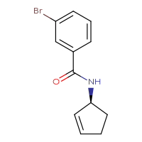 Chemical structure of 3-bromo-N-[(1S)-cyclopent-2-en-1-yl]benzamide - CSSB02496813697