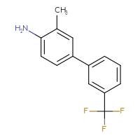 Chemical structure of 3-methyl-3'-(trifluoromethyl)-[1,1'-biphenyl]-4-amine - CSSB00000403951