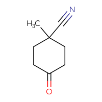 Chemical structure of 1-methyl-4-oxocyclohexane-1-carbonitrile - CSSB00009876107