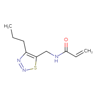 Chemical structure of N-[(4-propyl-1,2,3-thiadiazol-5-yl)methyl]prop-2-enamide - CSSB03439436963
