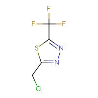 Chemical structure of 2-(chloromethyl)-5-(trifluoromethyl)-1,3,4-thiadiazole - CSSB00012348574