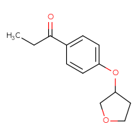 Chemical structure of 1-[4-(oxolan-3-yloxy)phenyl]propan-1-one - CSSB00011878658