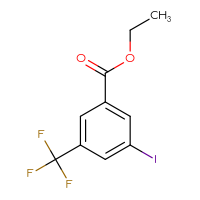 Chemical structure of ethyl 3-iodo-5-(trifluoromethyl)benzoate - CSSB00000060721