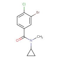 Chemical structure of 3-bromo-4-chloro-N-cyclopropyl-N-methylbenzamide - CSSB00013029125