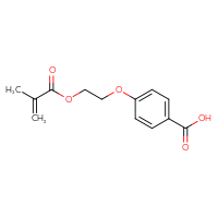 Chemical structure of 4-{2-[(2-methylprop-2-enoyl)oxy]ethoxy}benzoic acid - CSSB00025764908
