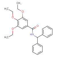 Chemical structure of N-(diphenylmethyl)-3,4,5-triethoxybenzamide - CSSB00132525064