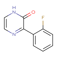 Chemical structure of 3-(2-fluorophenyl)-1,2-dihydropyrazin-2-one - CSSB00013218740