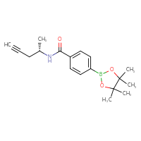 Chemical structure of N-[(2S)-pent-4-yn-2-yl]-4-(4,4,5,5-tetramethyl-1,3,2-dioxaborolan-2-yl)benzamide - CSSB03561281431