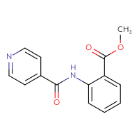Chemical structure of methyl 2-(pyridine-4-amido)benzoate - CSSB00000579633