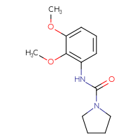Chemical structure of N-(2,3-dimethoxyphenyl)pyrrolidine-1-carboxamide - CSSB02001595385