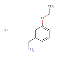 Chemical structure of 1-(3-ethoxyphenyl)methanamine hydrochloride - CSSB06359896916