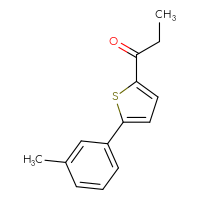 Chemical structure of 1-[5-(3-methylphenyl)thiophen-2-yl]propan-1-one - CSSB00011265112