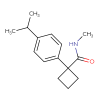Chemical structure of N-methyl-1-[4-(propan-2-yl)phenyl]cyclobutane-1-carboxamide - CSSB01995301651