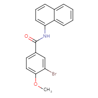 Chemical structure of 3-bromo-4-methoxy-N-(naphthalen-1-yl)benzamide - CSSB00046834360