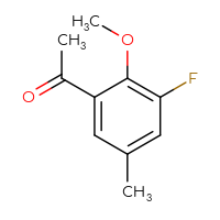 Chemical structure of 1-(3-fluoro-2-methoxy-5-methylphenyl)ethan-1-one - CSSB00015473660