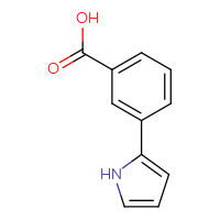 Chemical structure of 3-(1H-pyrrol-2-yl)benzoic acid - CSSB00102836502