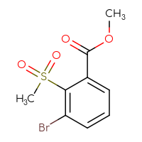 Chemical structure of methyl 3-bromo-2-methanesulfonylbenzoate - CSSB06656198779