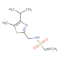 Chemical structure of N-{[5-methyl-4-(propan-2-yl)-1,3-thiazol-2-yl]methyl}ethene-1-sulfonamide - CSSB06835390257
