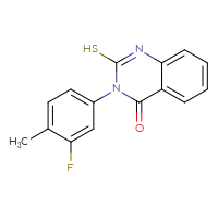 Chemical structure of 3-(3-fluoro-4-methylphenyl)-2-sulfanyl-3,4-dihydroquinazolin-4-one - CSSB00000706437