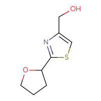 Chemical structure of [2-(oxolan-2-yl)-1,3-thiazol-4-yl]methanol - CSSB00012306527