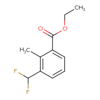 Chemical structure of ethyl 3-(difluoromethyl)-2-methylbenzoate - CSSB00032782579