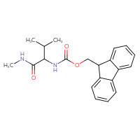 Chemical structure of (9H-fluoren-9-yl)methyl N-[2-methyl-1-(methylcarbamoyl)propyl]carbamate - CSSB00113619572