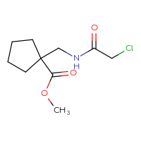 Chemical structure of methyl 1-[(2-chloroacetamido)methyl]cyclopentane-1-carboxylate - CSSB01992411546