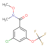 Chemical structure of 3-chloro-N-methoxy-N-methyl-5-(trifluoromethoxy)benzamide - CSSB15046471595