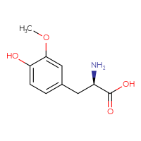 Chemical structure of (2R)-2-amino-3-(4-hydroxy-3-methoxyphenyl)propanoic acid - CSSB00011737914