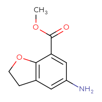 Chemical structure of methyl 5-amino-2,3-dihydro-1-benzofuran-7-carboxylate - CSSB00011097189