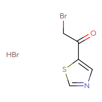 Chemical structure of 2-bromo-1-(1,3-thiazol-5-yl)ethan-1-one hydrobromide - CSSB00102564796