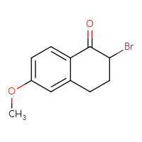 Chemical structure of 2-bromo-6-methoxy-1,2,3,4-tetrahydronaphthalen-1-one - CSSB00010202625