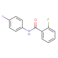 Chemical structure of 2-fluoro-N-(4-iodophenyl)benzamide - CSSB00000250614