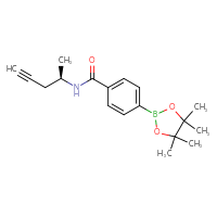 Chemical structure of N-[(2R)-pent-4-yn-2-yl]-4-(4,4,5,5-tetramethyl-1,3,2-dioxaborolan-2-yl)benzamide - CSSB03561281162