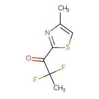 Chemical structure of 2,2-difluoro-1-(4-methyl-1,3-thiazol-2-yl)propan-1-one - CSSB00116705658