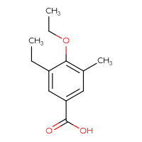 Chemical structure of 4-ethoxy-3-ethyl-5-methylbenzoic acid - CSSB02131487325