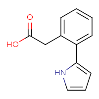 Chemical structure of 2-[2-(1H-pyrrol-2-yl)phenyl]acetic acid - CSSB00017012995