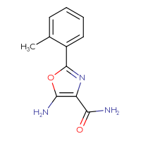 Chemical structure of 5-amino-2-(2-methylphenyl)-1,3-oxazole-4-carboxamide - CSSB00010196407