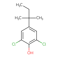 Chemical structure of 2,6-dichloro-4-(2-methylbutan-2-yl)phenol - CSSB00009990570