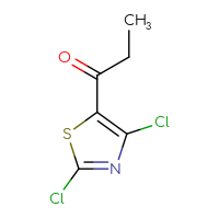 Chemical structure of 1-(2,4-dichloro-1,3-thiazol-5-yl)propan-1-one - CSSB00120862646